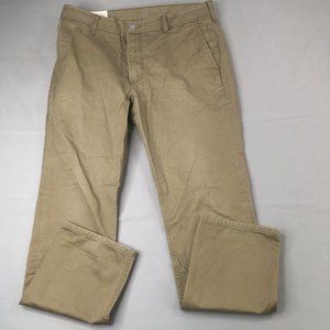 Levis Mens Pants Brown Khaki 36X32 Straight Chino Riveted Casual Outdoor #0313